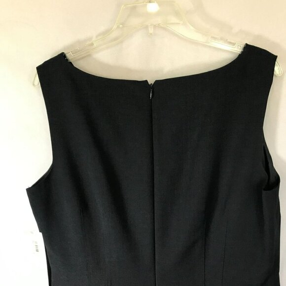 Kasper NWT Sheath Dress Sleeveless Navy Blue Size 12 Lined Classic Event V Neck - Picture 10 of 15